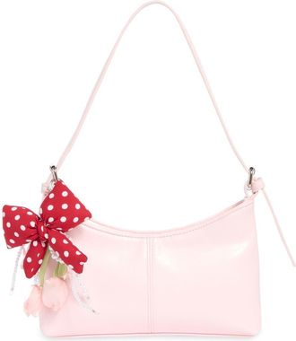Madden Girl Crinkle Faux Leather Shoulder Bag in Primrose at Nordstrom Rack