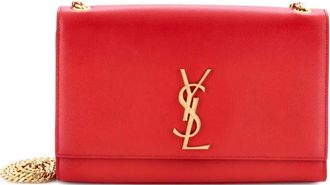 Saint Laurent Classic Monogram Grainy Leather Medium crossbody bag - Rood