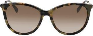 Longchamp 55mm Gradient Tea Cup Sunglasses in Khaki Havana at Nordstrom Rack