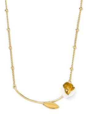 Kate Spade New York golden bloom bar pendant necklace in White. at Nordstrom