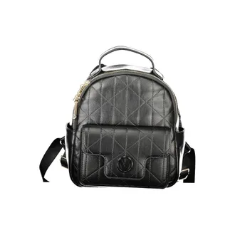 Mario Valentino Black Polyurethane Womens Womens Backpack