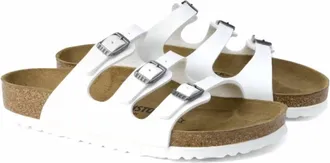 Birkenstock Womens Florida Birko-Flor Sandal In White