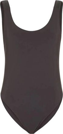 Brunello Cucinelli Scoop Neck One-Piece Swimsuit - Dames - Badpakken - Zwart - L - Nylon - Badmode