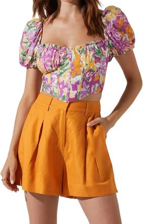 Astr Paola Top In Pink Floral