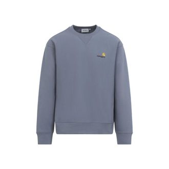 Carhartt Work in Progress Blue Crew Neck Sweatshirts