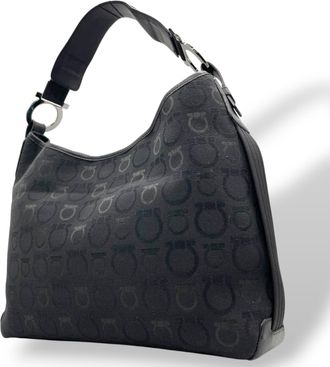 Ferragamo Canvas Shoulder Bag Tote Bag (Pre-Owned)