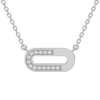 Pompeii3 Diamond Paper Pendant 14k Gold 18 Necklace Lab Grown 1/2 Wide