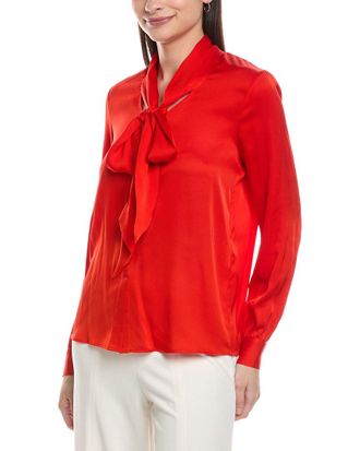 Elie Tahari The Nicoletta Silk-Blend Top
