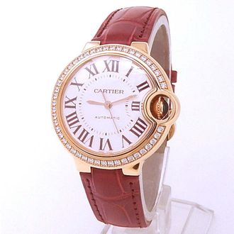 Cartier Pre-owned Cartier Ballon Bleu Automatic Diamond Silver Dial Ladies Watch WJBB0075