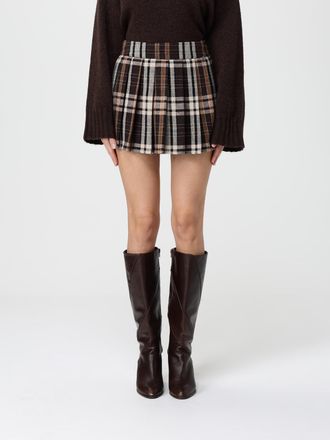 Aniye By Gonna mini Aniye By in misto cotone plissettato check