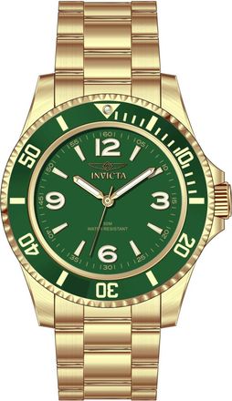 Invicta Specialty 69722 Herenhorloge - Quartz Uurwerk - Roestvrij Staal met Groene Wijzerplaat - 40 mm