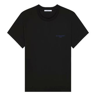 Givenchy Slim T-Shirt met Paris-borduursel - Dames - Tops - Zwart - Maat: S Katoen