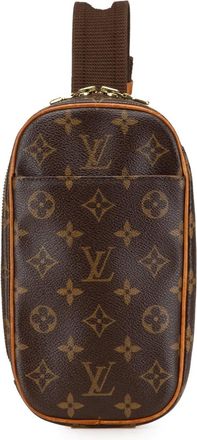 Louis Vuitton 2004 Pochette Gange crossbodytas met monogram - Bruin