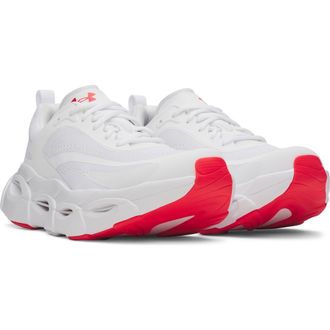 Under Armour UA Halo Racer Running Shoe in White/Racer Red at Nordstrom, Size 10.5