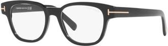 Tom Ford 50mm Square optical glasses in Black at Nordstrom
