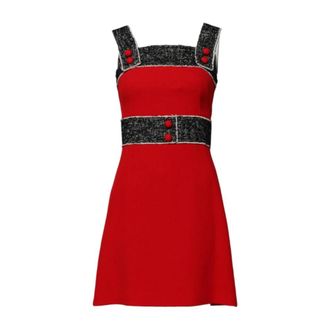 Dolce & Gabbana Dames, Jurken, Rood, Maat: 2XS Poliester