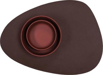 FreeForm Design Tischset Stone aus recyceltem Leder 41 x 30 cm - Braun