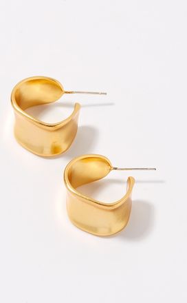 Simons Womens Large sinuous Hoop Earrings