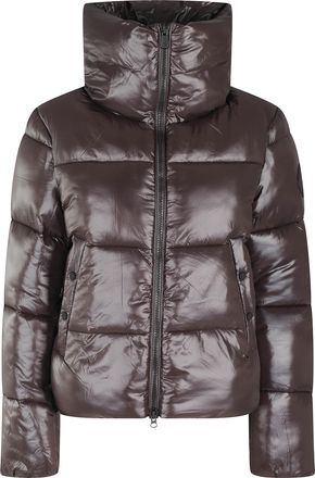 Save The Duck High-Gloss Cropped Isla Puffer Jacket