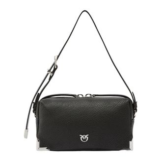 Pinko Bauletto Trittico Mini Bottalato Grande - Dames - Schoudertassen - Zwart - ONE Size - Tassen