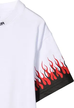 Vision Of Super Double Flame Cotton T-Shirt - White