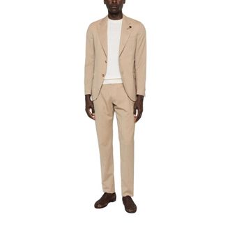 Lardini Heren, Pakken, Beige, Maat: XL Katoen