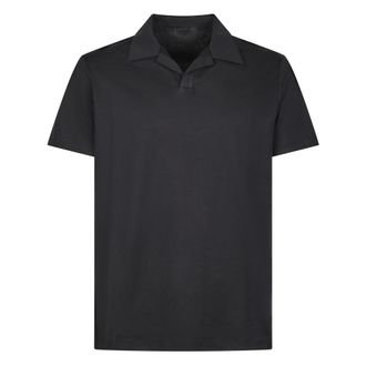 Dondup Polo Shirts, male, Black, Size: XL Regular-fit Jersey Polo