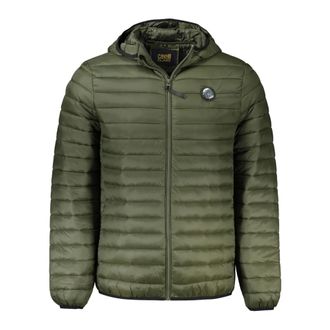 Cavalli Winter Jackets, male, Green, Size: 2XL Long Sleeved Jacket with Hood
