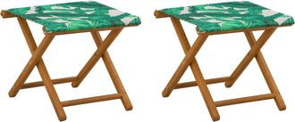 vidaXL Silla De Terraza 2 Pcs Madera De Eucalipto Maciza Vidaxl