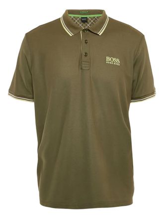BOSS 2024 poloshirt van katoenblend - Groen