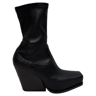 Stella McCartney Stella McCartney Cowboy 80 Enkellaarsjes in Zwart Nepleer