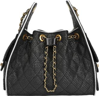 Tiffany & Fred Woven Canvas Shoulder Bag