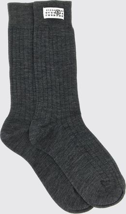 Maison Margiela Calze a coste in misto lana con logo numerico