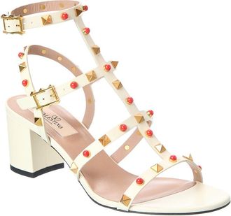 Valentino Rockstud Caged 55 Leather Sandal