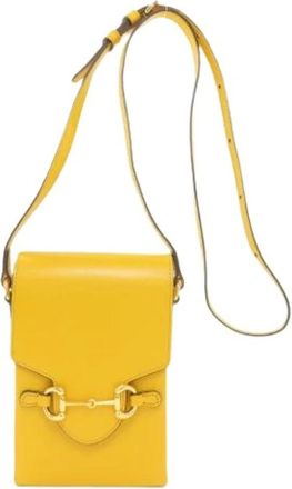Gucci Borsa a spalla Horsebit Pre-owned - - Pre-owned - Donna - Giallo - ONE SIZE