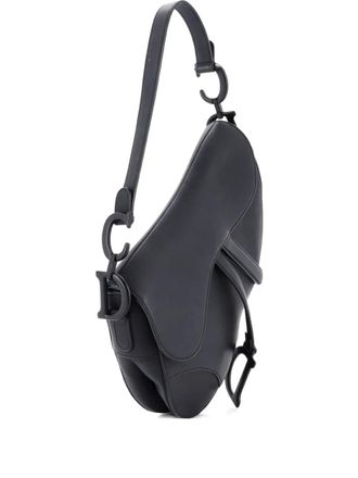 Dior Ultra Matte Saddle Handbag Leather Medium shoulder bag - women - Calf Leather - One Size - Black