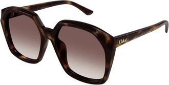 Chlo&eacute; Authentieke stijlvolle brillen van premium kwaliteit - unisex - Zonnebrillen - Bruin - 57 MM - Accessoires