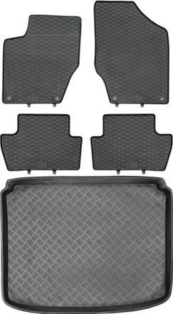 OEM Juego De Alfombrillas De Goma Para Peugeot 308 I Hatchback (2007-2013) + Alfombrilla Para Maletero