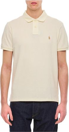 Polo Ralph Lauren Cotton Piqu&eacute; Polo Shirt - Heren - Polos - Beige - M - Katoen - Tops