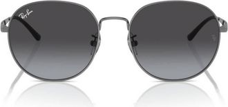 Ray-Ban Grey Gradient Round Unisex Sunglasses RB3727D 004/8G 57