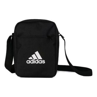 adidas Classic All-match Multifunction Pocket Adjustable Shoulder Straps Zipper Crossbody Shoulder Bag Unisex Black ED6877