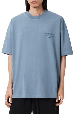 AllSaints Xander Crewneck T-Shirt in Coastline Blue at Nordstrom, Size Xx-Large