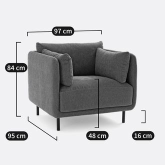La Redoute Interieurs Fauteuil, stof met structuur, Victor