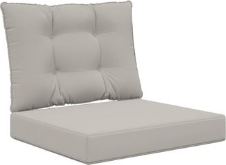 vidaXL Coj&iacute;n Para Sof&aacute; De Exterior Poli&eacute;ster Gris 60 X 50,5 Cm Vidaxl
