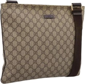 Gucci Pre-owned Vintage Shoulder Bag - Dames - Vintage Schoudertas - Beige - ONE Size - Leer - Vintage