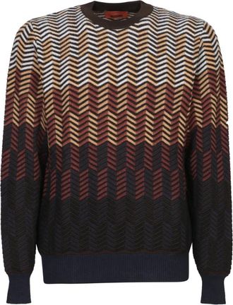 Missoni Trui met lange mouwen - Heren - Ronde hals truien - Veelkleurig - XL - Truien & Vesten