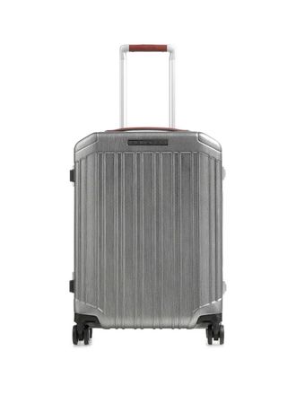 Piquadro Ultra Slim cabin suitcase - unisex - Leather/Polycarbonite - One Size - Silver