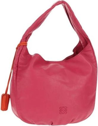 Loewe Pre-owned Shoulder Bags, female, Pink, Size: ONE SIZE Pre-owned Leather Shoulder Bag