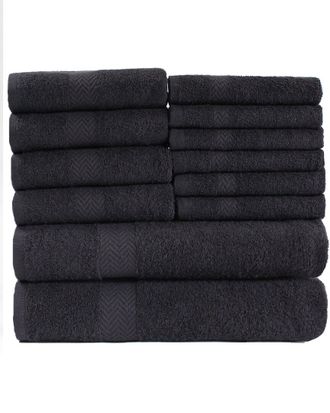 Superior Eco-Friendly 12Pc Absorbent Cotton Towel Set