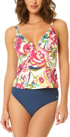 CeCe by Cynthia Steffe Cece Ruffle V-Wire Tankini